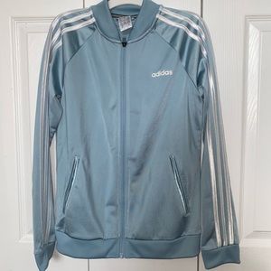 SOLD Baby blue silk Adidas jacket